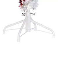 Kurt Adler 4 Foot Prelit Led Tinsel Candy Cane Christmas Yard Art