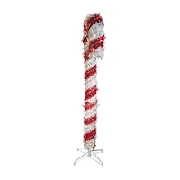 Kurt Adler 5 Foot Prelit Led Tinsel Candy Cane Christmas Yard Art