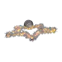 Kurt Adler 12.2" White Led Silver Star Christmas Tree Topper