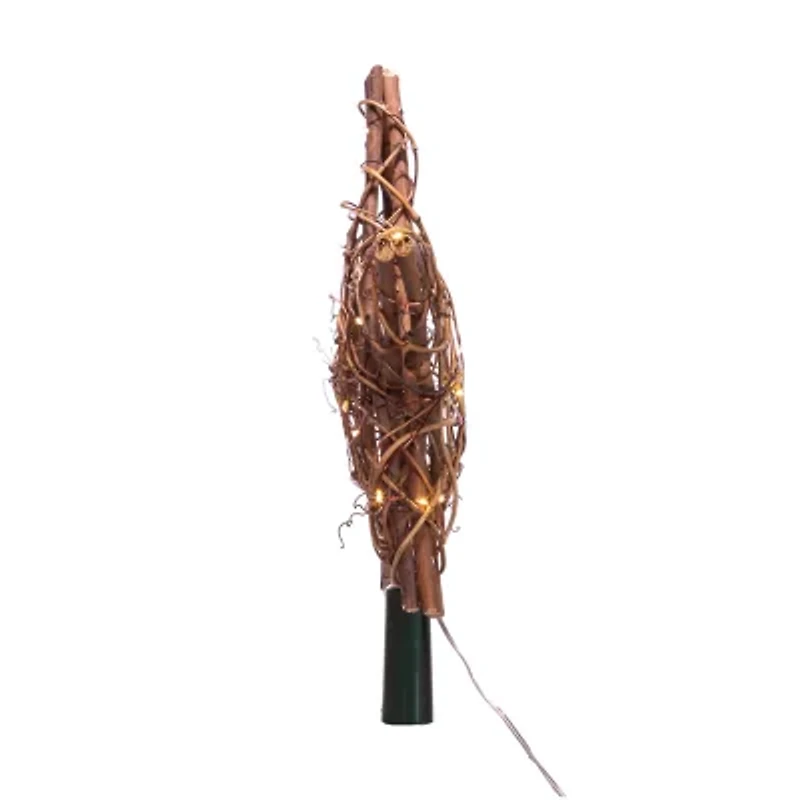 Kurt Adler 10" Fairy Natural Rattan Star Christmas Tree Topper