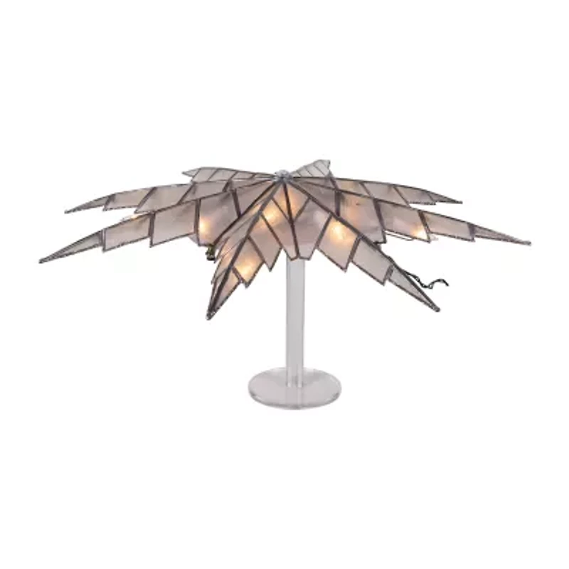 Kurt Adler 15" 8-Point Capiz Silver Star Christmas Tree Topper