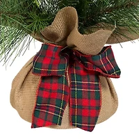 Kurt Adler Berries And Plaid Ribbon Green 2 Foot Christmas Tree