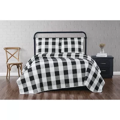 Truly Soft Buffalo Plaid Quilt Set