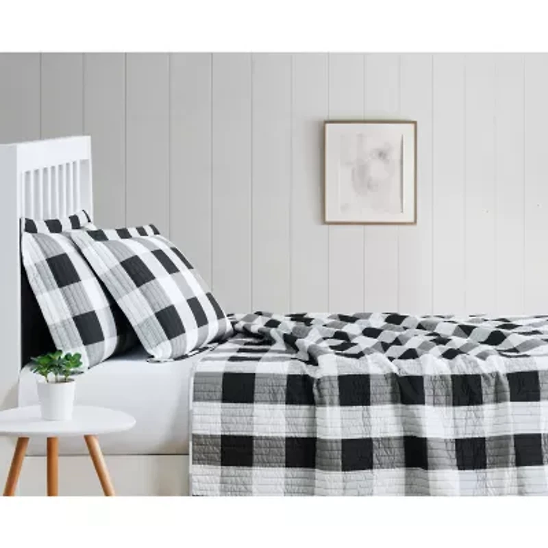 Truly Soft Buffalo Plaid Quilt Set