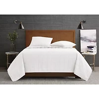 London Fog Garment Wash Solid Quilt Set