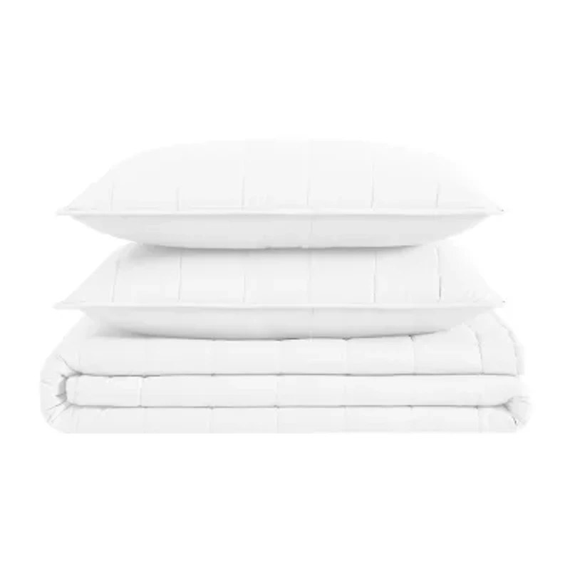 London Fog Garment Wash Solid Quilt Set