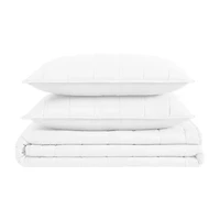 London Fog Garment Wash Solid Quilt Set