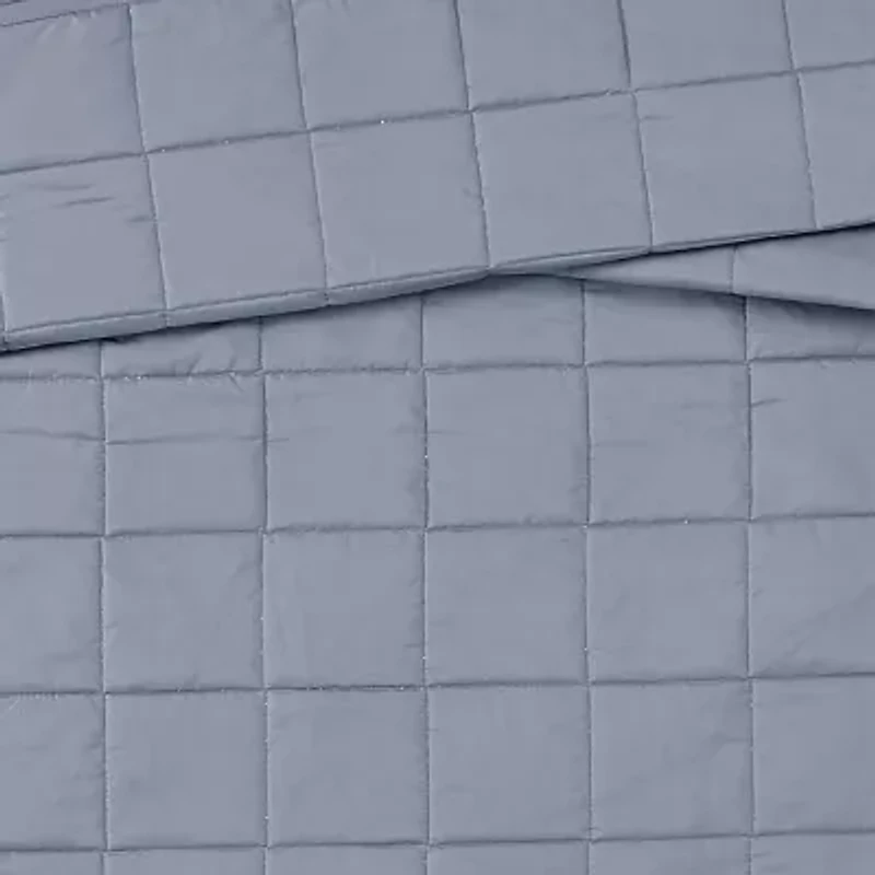 London Fog Garment Wash Solid Quilt Set