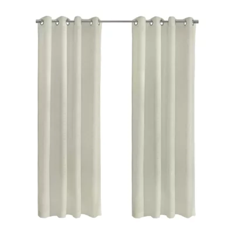 Habitat Boucle Grommet Top Sheer Single Curtain Panel