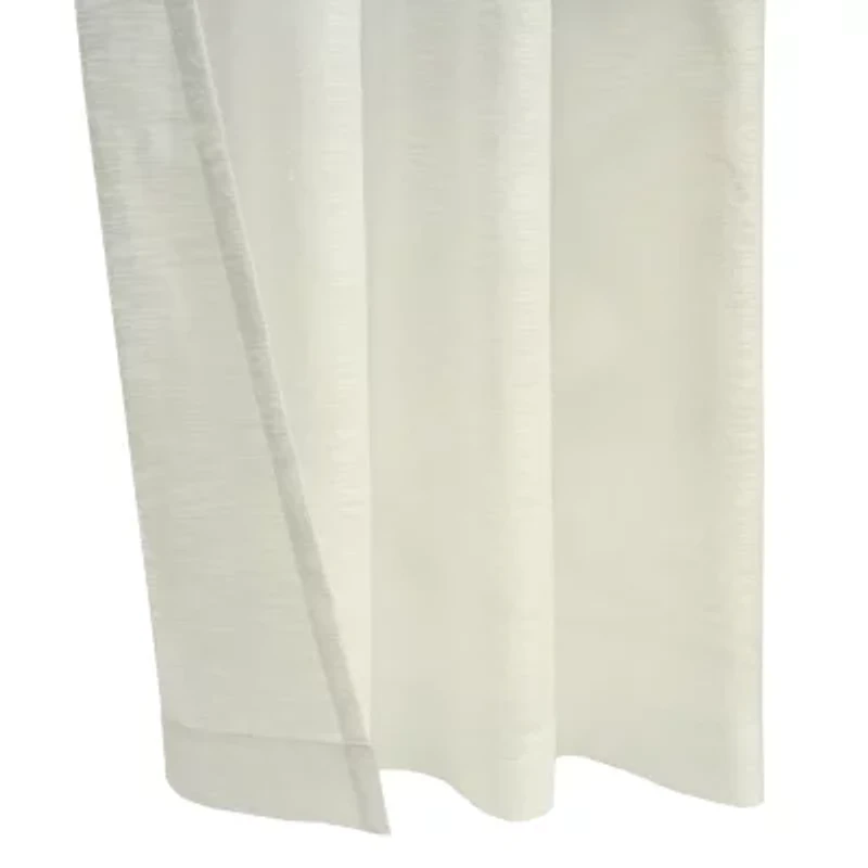 Habitat Boucle Grommet Top Sheer Single Curtain Panel