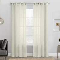 Habitat Boucle Grommet Top Sheer Single Curtain Panel