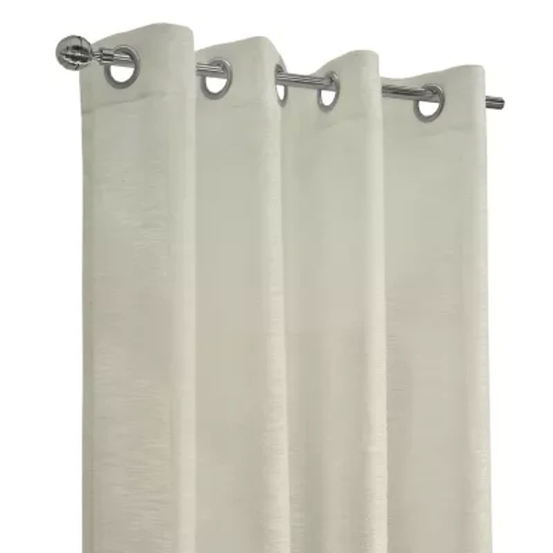 Habitat Boucle Grommet Top Sheer Single Curtain Panel