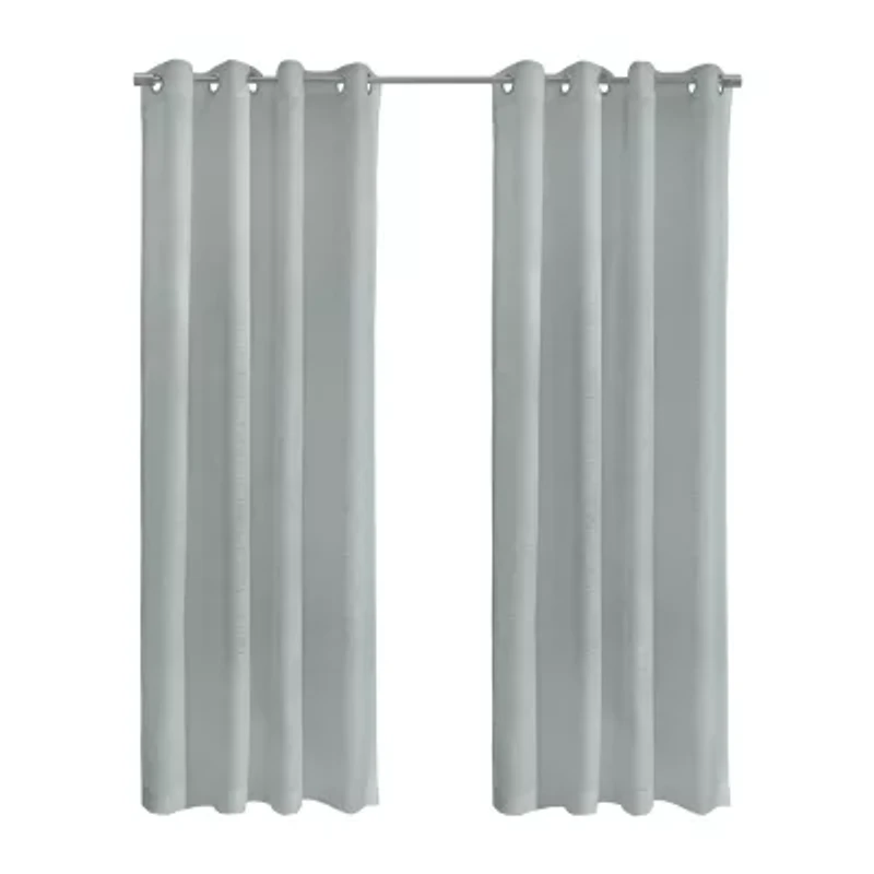 Habitat Boucle Grommet Top Sheer Single Curtain Panel