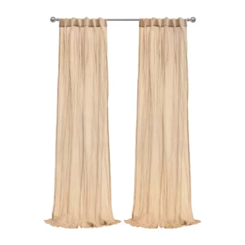 Paloma Rod Pocket Back Tab Sheer Single Curtain Panel