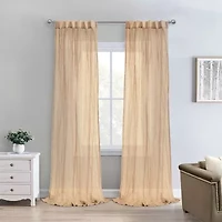 Habitat Paloma Rod Pocket Back Tab Sheer Single Curtain Panel