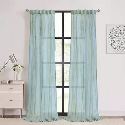 Habitat Paloma Rod Pocket Back Tab Sheer Single Curtain Panel