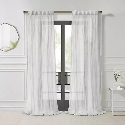 Habitat Paloma Rod Pocket Back Tab Sheer Single Curtain Panel