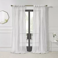 Habitat Paloma Rod Pocket Back Tab Sheer Single Curtain Panel