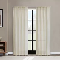 THERMASHEER™ Weathershield Rod Pocket Energy Saving Sheer Single Curtain Panel
