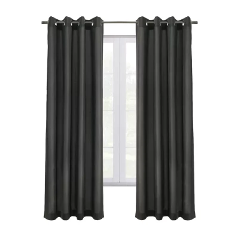 Thermaplus Edison Grommet Top Energy Saving 100% Blackout Single Curtain Panel