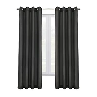 Thermaplus Edison Grommet Top Energy Saving 100% Blackout Single Curtain Panel