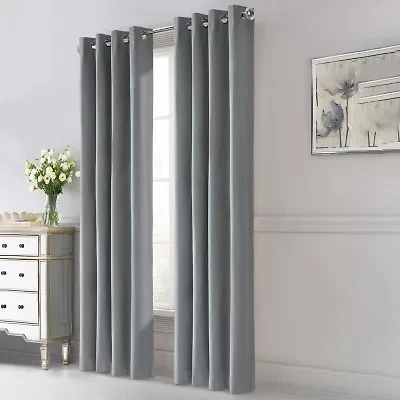 Thermaplus Edison Grommet Top Energy Saving 100% Blackout Single Curtain Panel