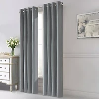 Thermaplus Edison Grommet Top Energy Saving 100% Blackout Single Curtain Panel