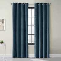 Thermaplus Navar Grommet Top Energy Saving 100% Blackout Single Curtain Panel