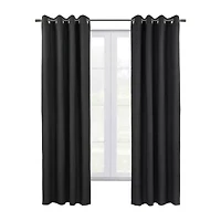 Thermaplus Shadow Grommet Top Energy Saving 100% Blackout Single Curtain Panel