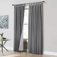 Thermaplus Ventura Tab Top Energy Saving 100% Blackout Set of 2 Curtain Panel