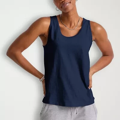 Hanes Womens U Neck Sleeveless Active Tank Top