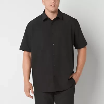 Stylus Mens Short Sleeve Regular Fit Big and Tall Button-Down Shirt