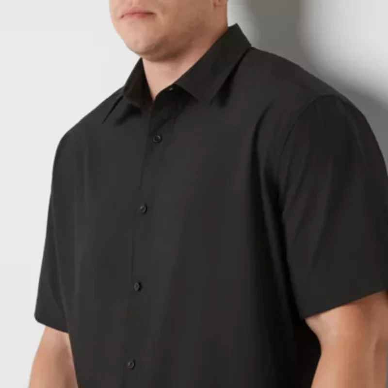 Stylus Mens Short Sleeve Regular Fit Big and Tall Button-Down Shirt