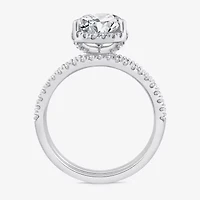 Signature By Modern Bride Womens 2 CT. T.W. Lab Grown White Diamond 10K or 14K Gold Pear Side Stone Bridal Set