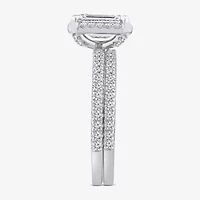 Signature By Modern Bride Womens 2 CT. T.W. Lab Grown White Diamond 10K or 14K Gold Side Stone Bridal Set