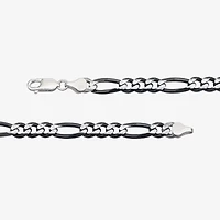 Made in Italy Mens Sterling Silver 22 Inch Figaro Chain Necklace