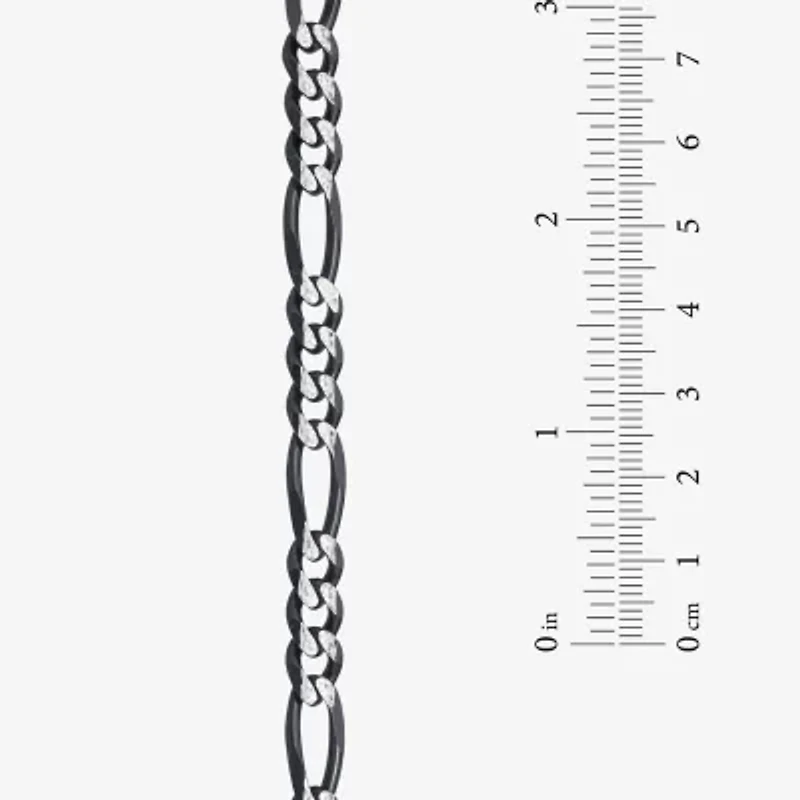 Made in Italy Mens Sterling Silver 22 Inch Figaro Chain Necklace