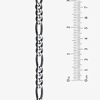 Made in Italy Mens Sterling Silver 22 Inch Figaro Chain Necklace