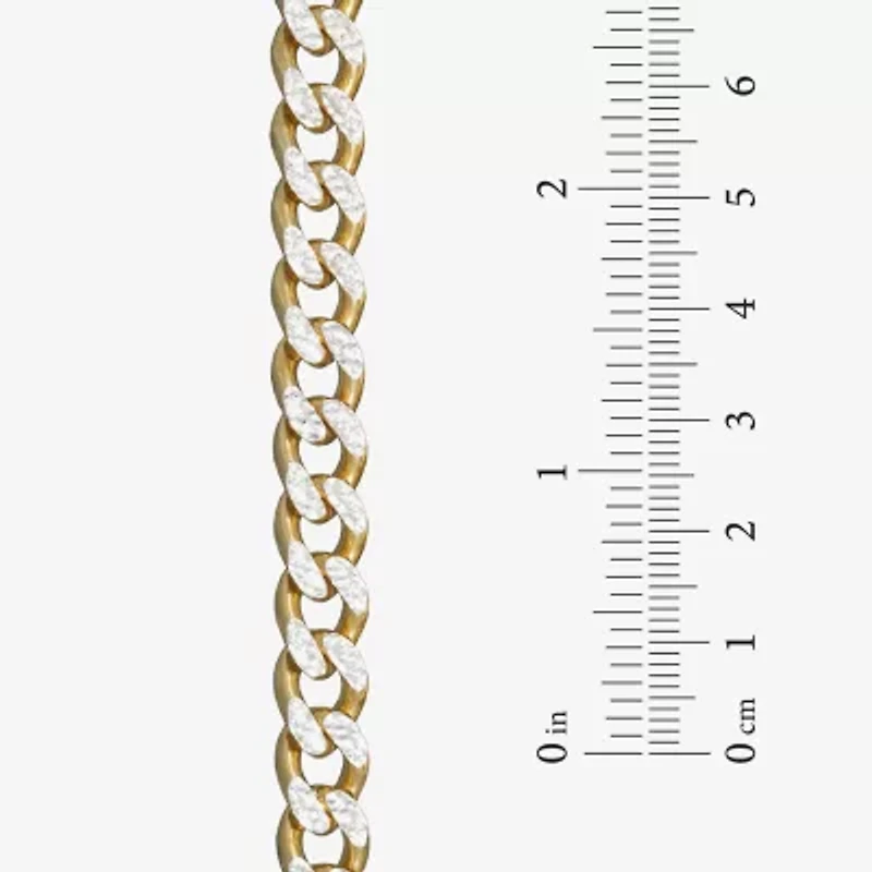 Made in Italy Mens Sterling Silver Inch Curb Chain Necklace