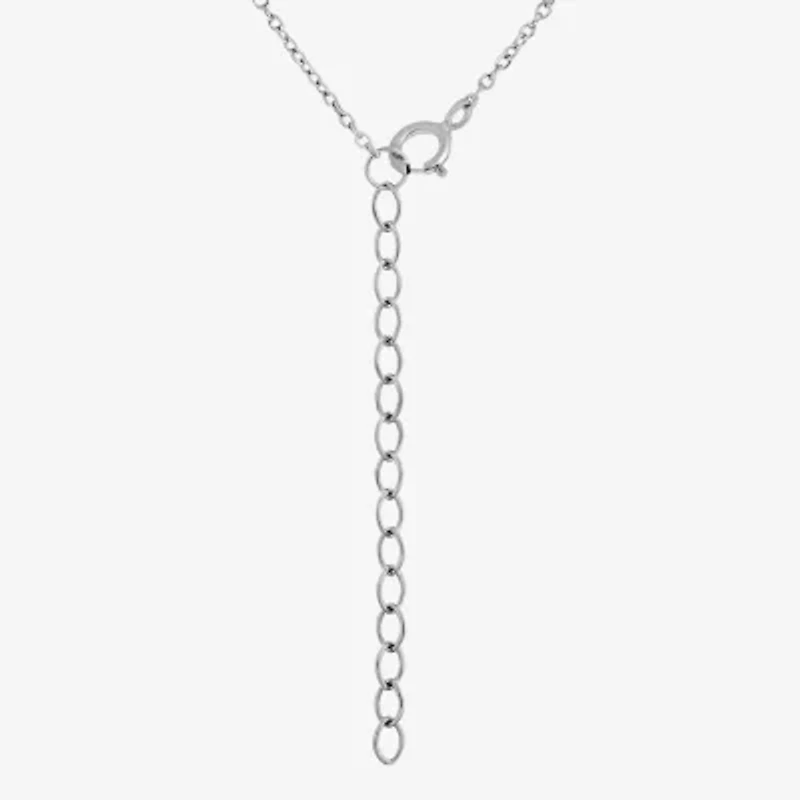 DiamonArt® Womens 1/3 CT. T.W. White Cubic Zirconia Sterling Silver Heart Pendant Necklace