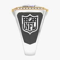 True Fans Fine Jewelry New England Patriots Mens 1/2 CT. Natural White Diamond 10K Two Tone Gold Fashion Ring