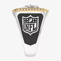 True Fans Fine Jewelry Buffalo Bills Mens 1/2 CT. Natural White Diamond 10K Two Tone Gold Fashion Ring