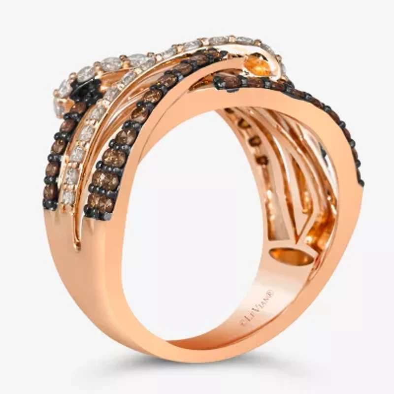 Le Vian® Ring featuring 1/2 CT. Nude Diamonds™ 5/8 Chocolate Diamonds® set 14K Strawberry Gold®