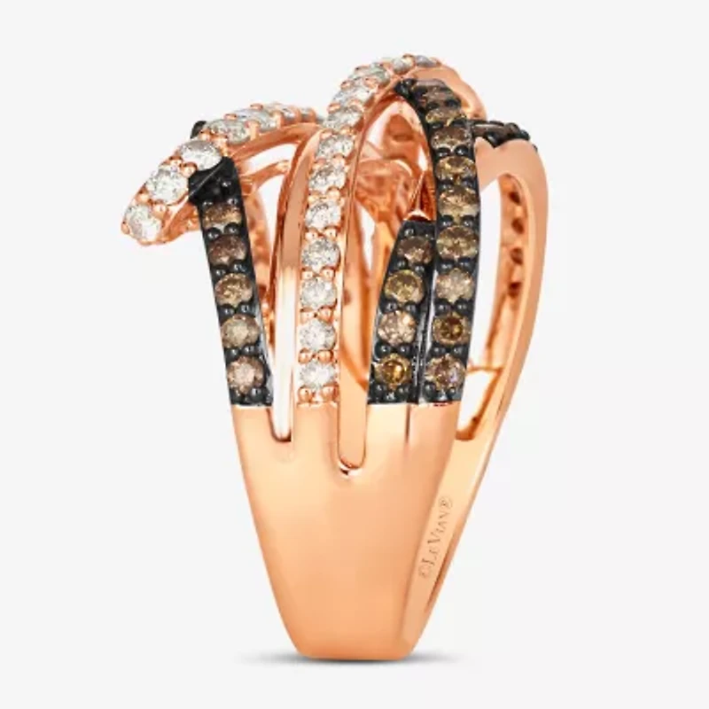 Le Vian® Ring featuring 1/2 CT. Nude Diamonds™ 5/8 Chocolate Diamonds® set 14K Strawberry Gold®