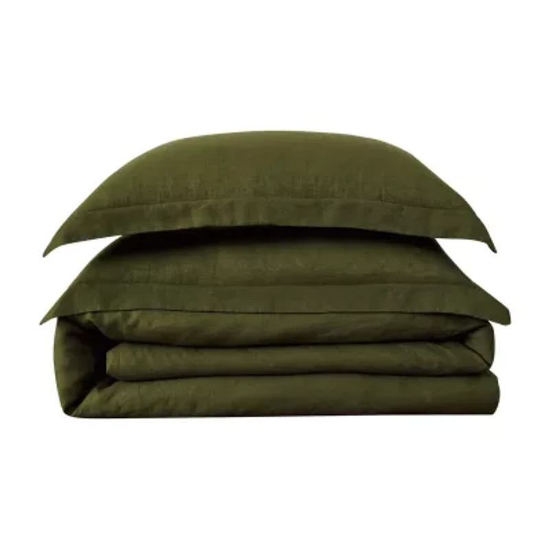 Brooklyn Loom Flax Linen 3-pc. Duvet Cover Set