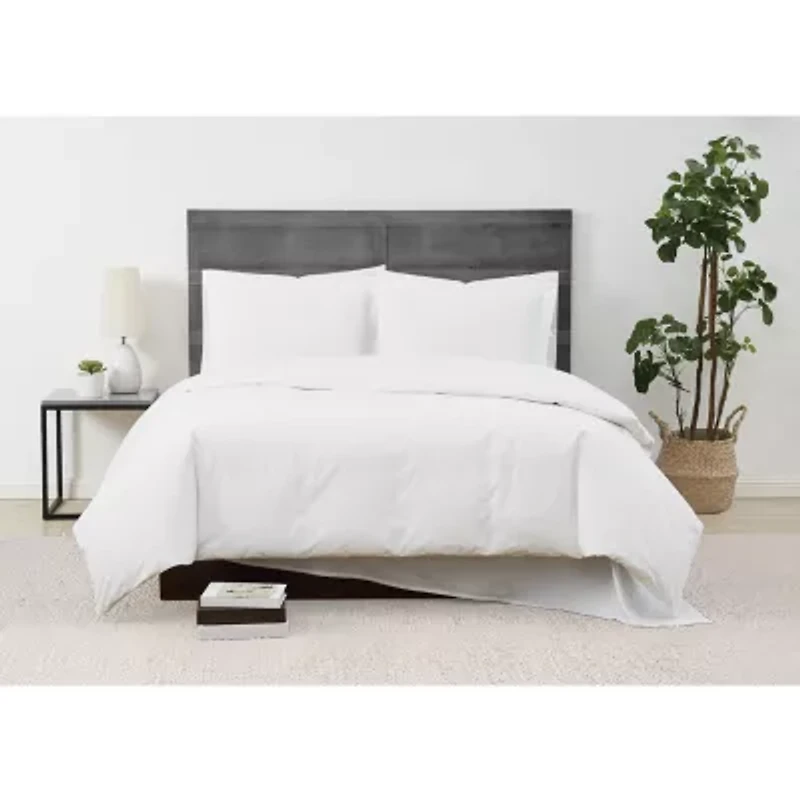 Cannon Solid Percale Duvet Cover Set