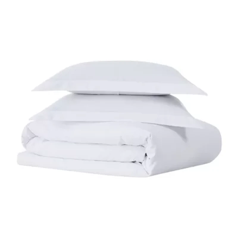 Cannon Solid Percale Duvet Cover Set