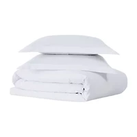 Cannon Solid Percale Duvet Cover Set