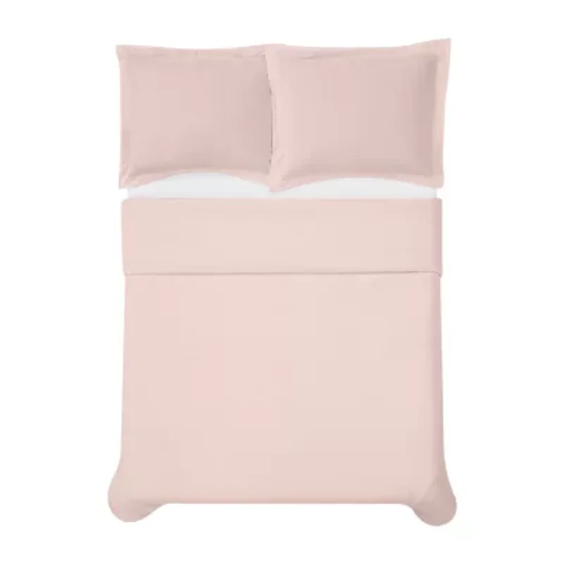 Cannon Solid Percale Duvet Cover Set