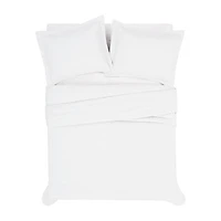 London Fog Garment Wash Solid Duvet Cover Set